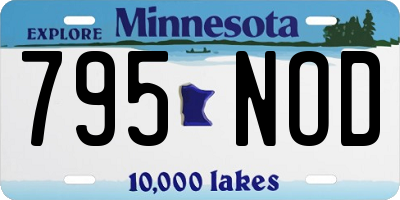 MN license plate 795NOD
