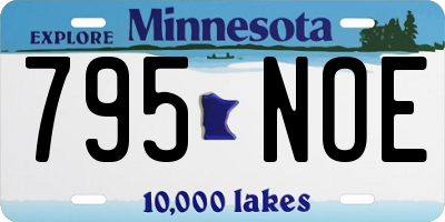 MN license plate 795NOE