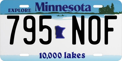 MN license plate 795NOF