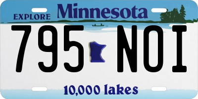 MN license plate 795NOI