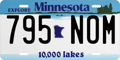 MN license plate 795NOM