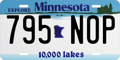 MN license plate 795NOP