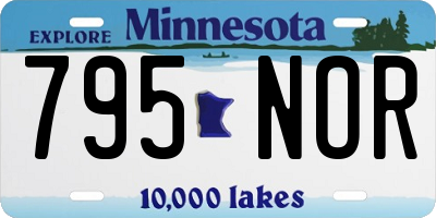 MN license plate 795NOR