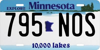 MN license plate 795NOS