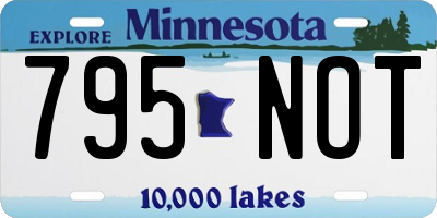 MN license plate 795NOT