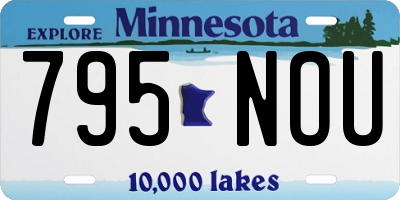 MN license plate 795NOU