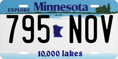 MN license plate 795NOV