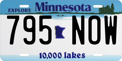 MN license plate 795NOW