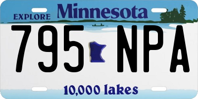 MN license plate 795NPA