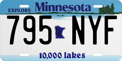 MN license plate 795NYF