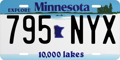 MN license plate 795NYX
