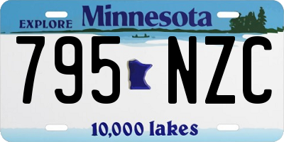 MN license plate 795NZC