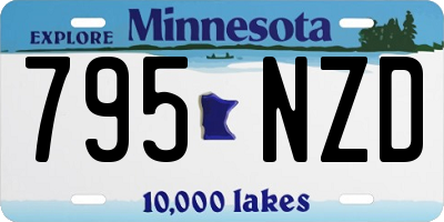 MN license plate 795NZD