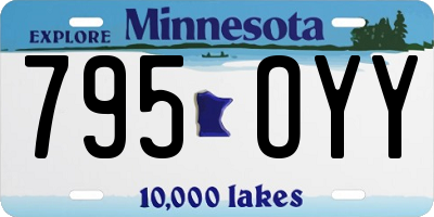 MN license plate 795OYY