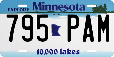 MN license plate 795PAM