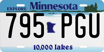 MN license plate 795PGU