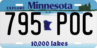 MN license plate 795POC