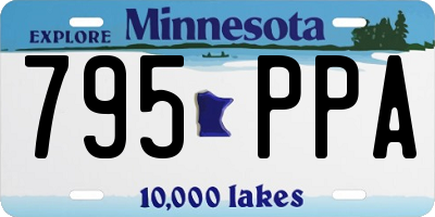 MN license plate 795PPA