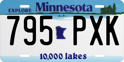 MN license plate 795PXK