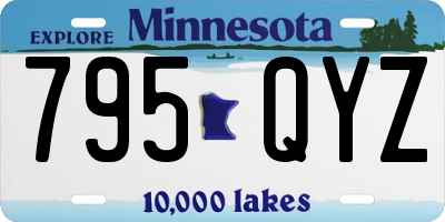 MN license plate 795QYZ