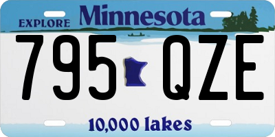 MN license plate 795QZE
