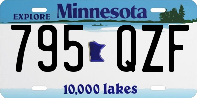 MN license plate 795QZF