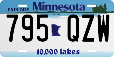 MN license plate 795QZW