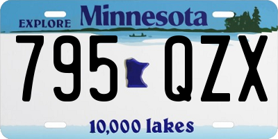 MN license plate 795QZX