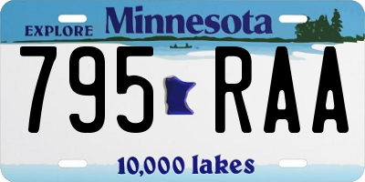 MN license plate 795RAA
