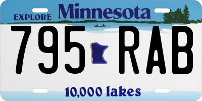 MN license plate 795RAB