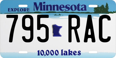 MN license plate 795RAC