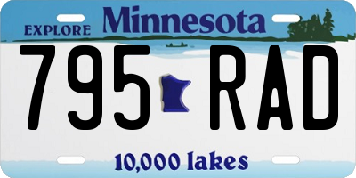 MN license plate 795RAD