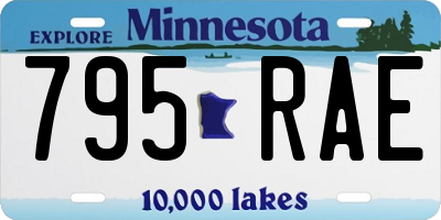 MN license plate 795RAE