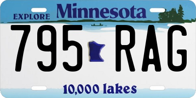 MN license plate 795RAG