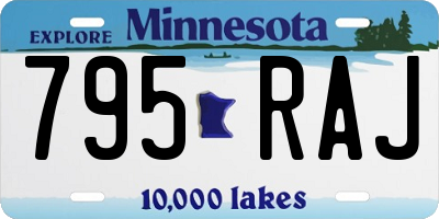 MN license plate 795RAJ