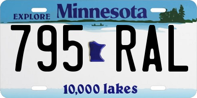 MN license plate 795RAL