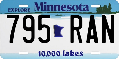 MN license plate 795RAN