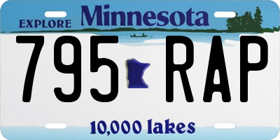 MN license plate 795RAP
