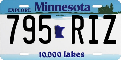 MN license plate 795RIZ