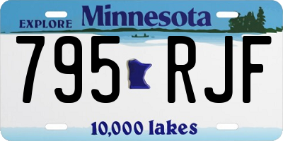 MN license plate 795RJF