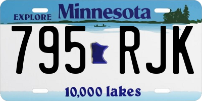 MN license plate 795RJK