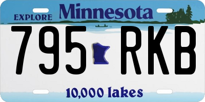 MN license plate 795RKB