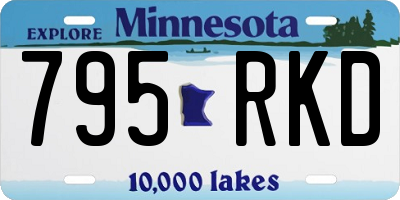 MN license plate 795RKD