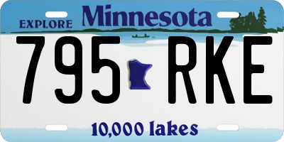 MN license plate 795RKE