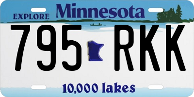 MN license plate 795RKK