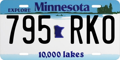 MN license plate 795RKO