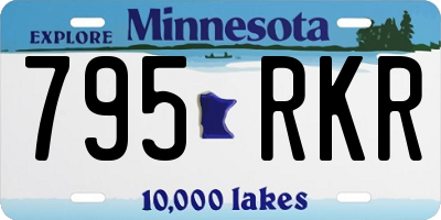 MN license plate 795RKR