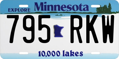 MN license plate 795RKW
