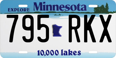 MN license plate 795RKX