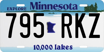 MN license plate 795RKZ